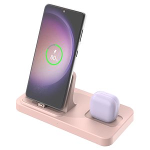 Station de charge 2-en-1 pour téléphones et écouteurs avec interface Type-C, support de bureau pour Samsung uniquement, compatible iPhone 17/16/15 - Product Image 4