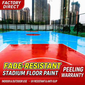 Pintura Acrílica para Pisos de Exteriores Resistente al Desgaste y a la Luz Solar, con Aplicación con Brocha, para Canchas de Baloncesto y Bádminton - Product Image 2