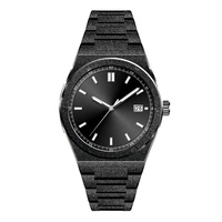 Montres pour hommes en acier inoxydable à quartz de haute qualité, style luxueux givré, étanches, bracelet argenté de 20 mm, cadran de 42 mm, ODM, réserve de marche