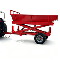 Zuidoost-Azië Hot Sale 3 Ton Hydraulische Kipper Aanhangwagen Trekker Gemonteerde Achterkant-Kiepende Boeren Aanhangwagen