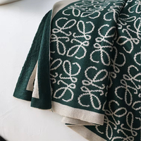 Leichte Luxus-Strick decke im skandi navis chen Stil Weiches und warmes Winter acryl für Schlafzimmer-Sofa bezug mit Jacquard-Muster