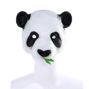 全脸熊猫面具动物化妆舞会面具万圣节角色扮演派对面具道具