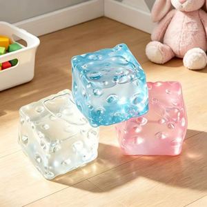 Jouets sensoriels anti-stress pour enfants en forme de bloc de fromage souple de 7 cm en maltose, pour soulager le stress - Product Image 1