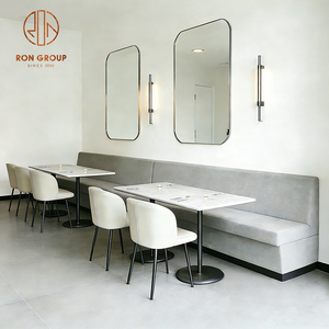 Set Tavolo e Sedie in Marmo per Ristorante e Caffetteria, Divano, Panca e Sedute per Arredamento Bar - Product Image 2