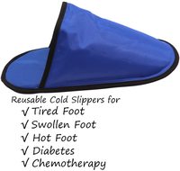 Chaussons de thérapie par le froid et le chaud pour soulager la douleur des pieds gonflés due à la chimiothérapie, avec tissu imperméable.