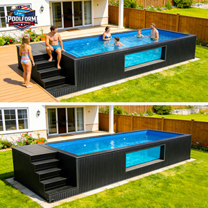 Outdoor Corrosion-resistant Fiberglass Prefab Container <b>Pool</b> with Smart Pump Ready to Use Customizable Family SPA Swimming <b>Pool</b> - Product Image 4