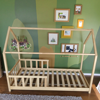 Lit d'enfant en bois massif DISHI Montessori pour chambre d'enfant, mobilier de style moderne pour lit de maison pour filles
