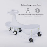 Jouet de voiture à bascule électrique anti-renversement pour enfants de 1 à 6 ans avec lumière sonore en plastique pour adultes assis
