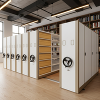 Système de classement suspendu compact en métal, compresseur mobile d'archives, rayonnage coulissant en acier, armoire de classement mobile