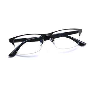 Lunettes de lecture anti-lumière bleue à monture rectangulaire tendance, verres transparents argentés, personnalisables, <span class=keywords><strong>prix</strong></span> de gros, OEM, pour presbytie - Product Image 6