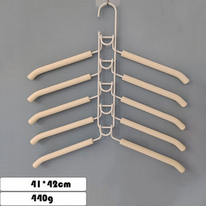 Organizador de perchas de almacenamiento acolchado de espuma <span class=keywords><strong>multiusos</strong></span> que ahorra espacio de 5 capas - Product Image 3