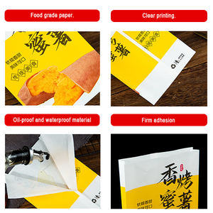 Bolsa de Papel Antigrasa con Revestimiento de Cera y Mantequilla de Grado Alimenticio Personalizada para Croissants, Bocadillos, Galletas, Sándwiches, Papas Fritas, Pasteles, Hamburguesas - Product Image 2