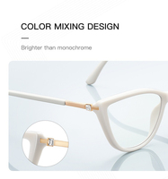 Lunettes optiques pour femmes 2239, noires et blanches, avec diamants, anti-lumière bleue, monture TR90, élégantes, tendance, œil de chat, lunettes de lecture optiques