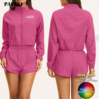 Ensemble de vêtements de sport pour femmes PASUXI, veste zippée et pantalon évasé, couleur unie, jogging, survêtement pour femmes