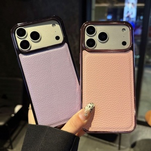 Funda de Teléfono Senyork de Cuero Electrochapado, Simple y Ejecutiva, para iPhone 17air, 16plus, 15, 14, 13, 12, 11, Antihuellas, Protectora - Product Image 2