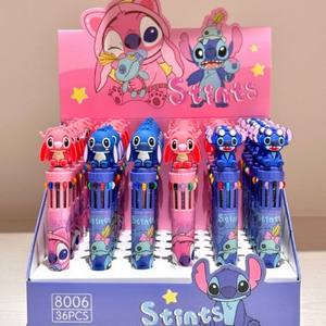 Set Alat Tulis Pulpen Gel Warna-warni Anime Lucu Sepuluh Warna untuk Hadiah Penghargaan Siswa Pulpen Gel Gambar Tekan Multi-Warna untuk Siswa - Product Image 6