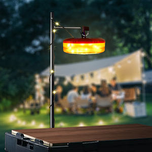 Lampes de tente portables et pliables pour le camping, la randonnée et le jardin, étanches, 6 modes d'éclairage, rechargeables par USB, guirlandes lumineuses de camping - Product Image 1