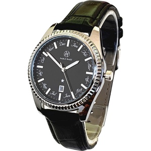 Reloj de Cuarzo Casual de Cuero para Hombre OEM ODM, Correa de Acero Inoxidable, Logotipo Personalizado, Esfera de Cristal de 40 mm, Estilo Casual de Negocios de Aleación de 20 mm - Product Image 5