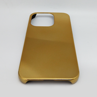 Étui de téléphone de luxe plaqué or de haute qualité, léger, anti-chute, en PC, pour iPhone, toutes les séries