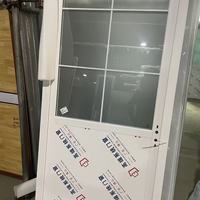 Porte de toilette manuelle anti-humidité, anti-rouille et antivol |   Alliage titane-magnésium, cadre ultra-fin, verre trempé, fibre de verre