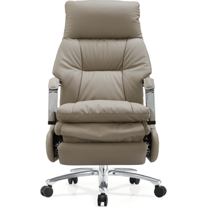Silla eléctrica de oficina de cuero genuino de gran tamaño, silla de oficina ergonómica giratoria eléctrica reclinable, venta al por mayor