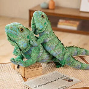 Juguete de peluche de lagarto de simulación de 65cm y 95cm, juguetes de animales de peluche de lagarto verde realista, regalos de promoción de zoológico para niños - Product Image 4