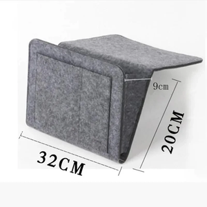 Sac de rangement suspendu pour chevet – en feutre, multi-poches – pour téléphone, tablette, livres, magazines, télécommande, mouchoirs, lingettes pour bébé – à suspendre - Product Image 3