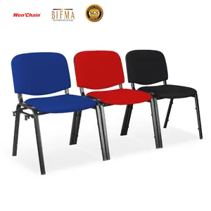 Wenchen V603 BIFMA Konferenz stuhl Stapelbare Qualität Stühle mit einem Warte bereich Schwarze Büro empfangs stühle