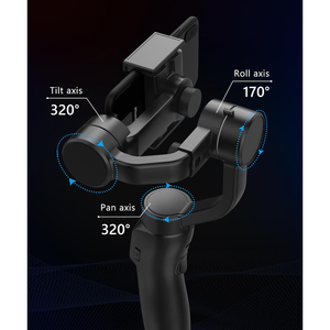 F8 3 ejes FPV función plegable teléfono inteligente universal Junta estabilizador LED luz 360 seguimiento facial automático de mano de plástico <span class=keywords><strong>M</strong></span> - Product Image 6