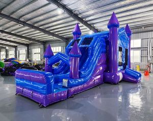Château gonflable commercial violet en PVC avec souffleur, 7x4m, garantie 2-3 ans, pour usage intérieur/extérieur - Product Image 1