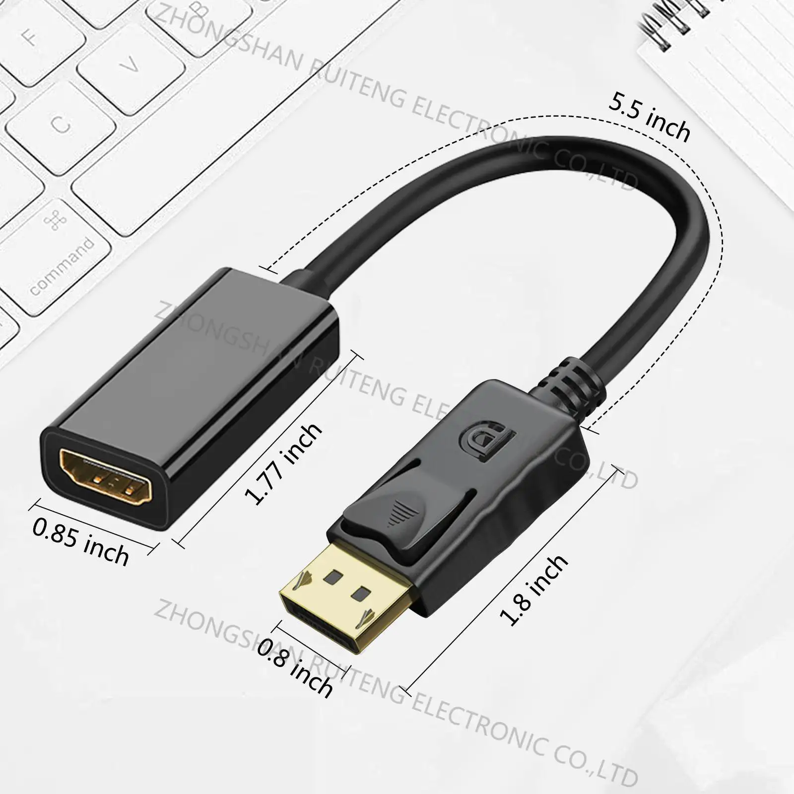 Warmly Welcome OEM ODM 4K 18Gbps Active DP to HDMI adapter for laptop Projector HDTV DP MALE to Female Cable