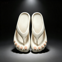 Tongs tendance 2026 en forme de grande patte, en EVA souple, légères, imperméables et respirantes pour salle de bain, douche, plage et piscine
