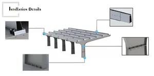 Gegalvaniseerd Staal Solar Carport Waterdicht Bipv Carport Solar Montagesysteem