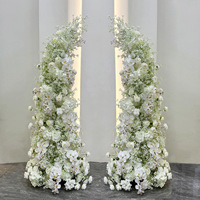 Offre Spéciale – Arche de fleurs artificielles en soie en forme de corne d'étoile pour décoration de scène de mariage transfrontalière