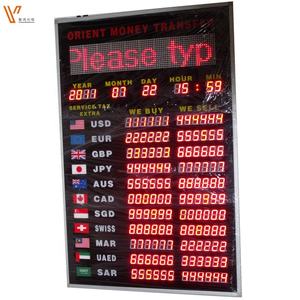 Panneau d'affichage personnalisé à LED sur écran numérique sur le taux de change des devises étrangères Panneau publicitaire numérique indicateur à LED - Product Image 4