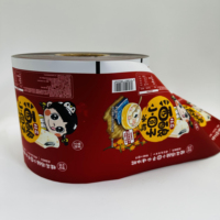 Film en rouleau transparent en plastique laminé imprimé sur mesure pour l'emballage des raviolis frits