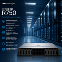 Serveur PowerEdge R750 2U, double processeur Intel Xeon Silver 4314 3,4 GHz, 64 Go de RAM, 3,84 To SAS 12LFF, montage en rack, en stock