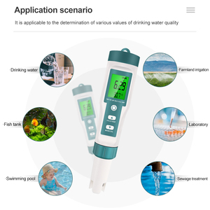 Digital <strong>Pen</strong> Type Water Quality <strong>Tester</strong> 7 in 1 Temperature S. G Salinity ORP TDS EC PH Meter for Aquariums with Backlight - Product Image 5