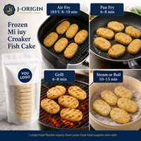 Gefrorene Mi Iuy Kroaker-Fischkuchen-Scheiben, Fertig zum Kochen, Gebratener Surimi-Meeresfrüchte-Snack, HORECA Einzelhandel Private Label Lieferung Großhandel 150g