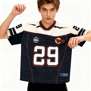 Camisetas de fútbol personalizadas al por mayor OEM, estilo atlético para entrenamiento, para adultos/jóvenes, de malla, para la Copa de Fútbol Universitario - Product Image 3