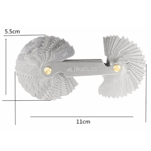 Jauge de pas de vis métrique, impérial et US SAE <span class=keywords><strong>Whitworth</strong></span> 55 degrés et métrique 60 degrés pour la mesure industrielle - Product Image 6