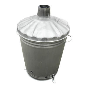 Grand incinérateur de jardin en métal galvanisé prix de gros seau en zinc galvanisé poubelle - Product Image 1