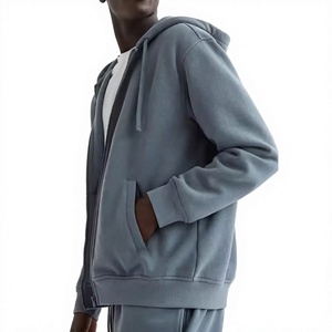 Vente en gros de sweats à capuche zippés de qualité supérieure, style streetwear, avec logo brodé personnalisé, prix d'usine, fournisseur - Product Image 5