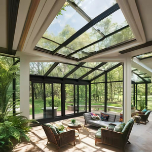 Solárium Comercial Moderno de Aluminio con Techo Inclinado para las 4 Estaciones, con Pérgola y Cristal, para Uso Doméstico - Product Image 6