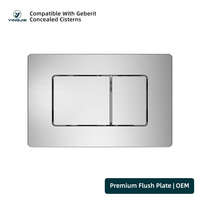 Plaque de commande à double chasse pour réservoir de toilettes encastré, 38 mm, en acier inoxydable, économie d'eau, pour Geberit