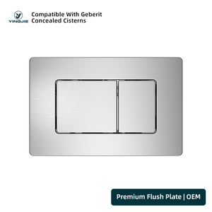 Plaque de commande à double chasse pour réservoir de toilettes encastré, 38 mm, en acier inoxydable, économie d'eau, pour <span class=keywords><strong>Geberit</strong></span> - Product Image 2