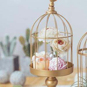 Klasik dekoratif kuş kafesleri düğün için kafes mumluk altın Metal düğün mum Centerpieces şamdan tutucular - Product Image 2