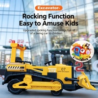 Mobil Bulldozer Listrik 12V untuk Anak-anak, Mainan Konstruksi dengan Remote Control, Bucket yang Dapat Diangkat, Bluetooth, dan Edukasi Dini