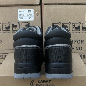 LIGHT BEARER 368 <span class=keywords><strong>Scarpe</strong></span> <span class=keywords><strong>Antinfortunistiche</strong></span> da <span class=keywords><strong>Uomo</strong></span> in Vera Pelle con Punta in Acciaio per Edilizia, Miniera e Industria S3 Stivali da Lavoro Chaussure De Sécurité - Product Image 4