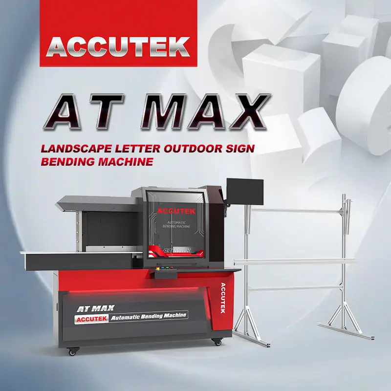 ACCUTEK ATMAX outdoor building advertising 3d neon large sign channel character machine aluminum letter bending machine